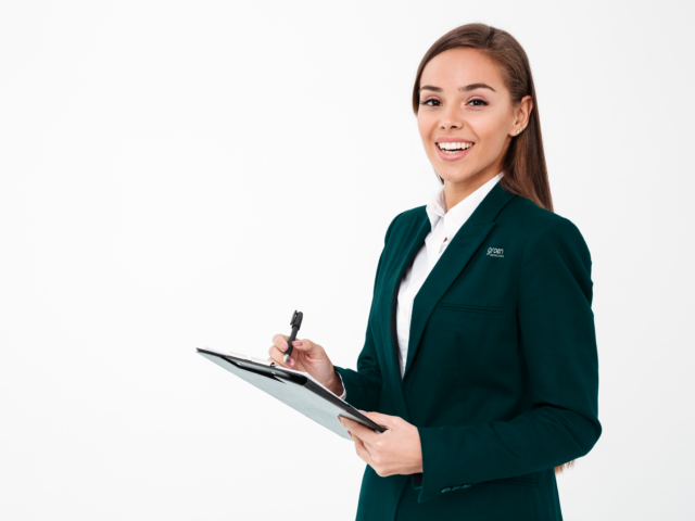Mujer Broker Groen
